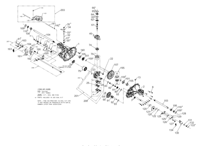 Transmission Diagram and Parts List for CC30H (13AC21JDA10)(2023) Cub Cadet Lawn Tractor Accessories